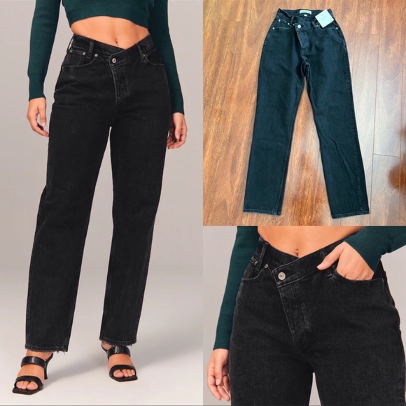 Abercrombie & Fitch Denim - Abercrombie & Fitch Curve Love The Dad High Rise Jeans